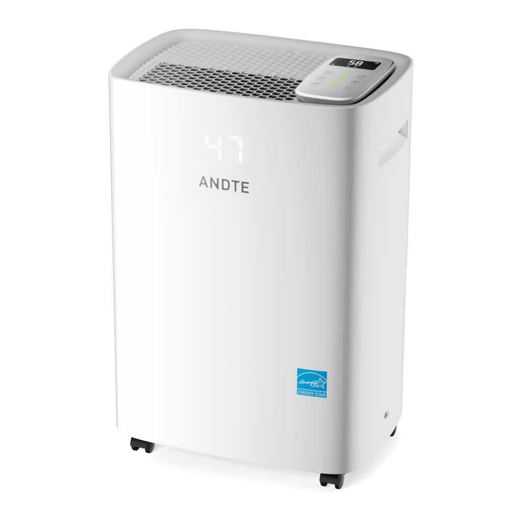 KucyBor 80-Pint Dehumidifier for 5,500 sq. ft. White, with Large Bucket, Drain Hose, Auto Defrost, for Basement or Garage
