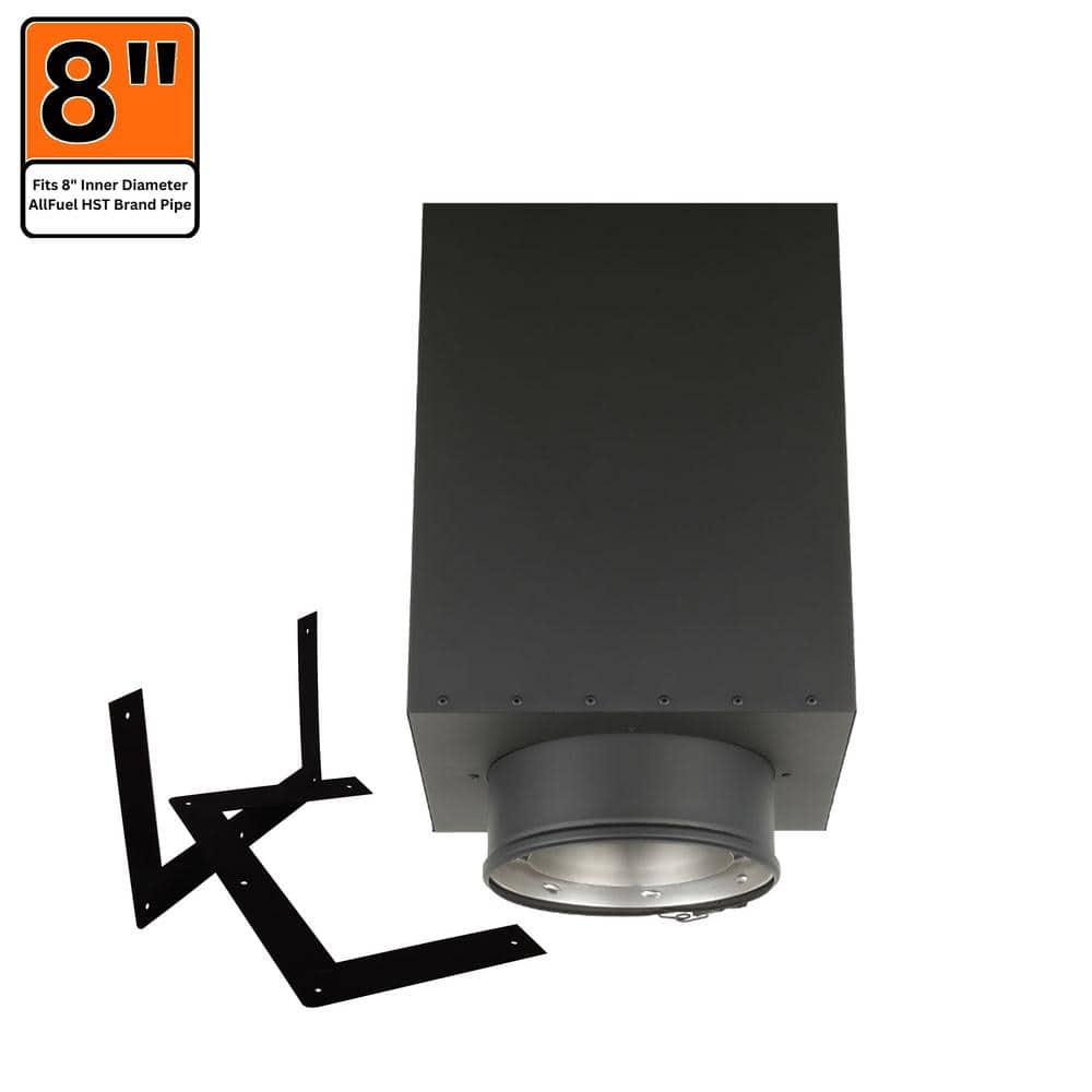 ALLFUEL HST 8 in. x 24 in. Square Ceiling Support for Double Wall Chimney Pipe (1)