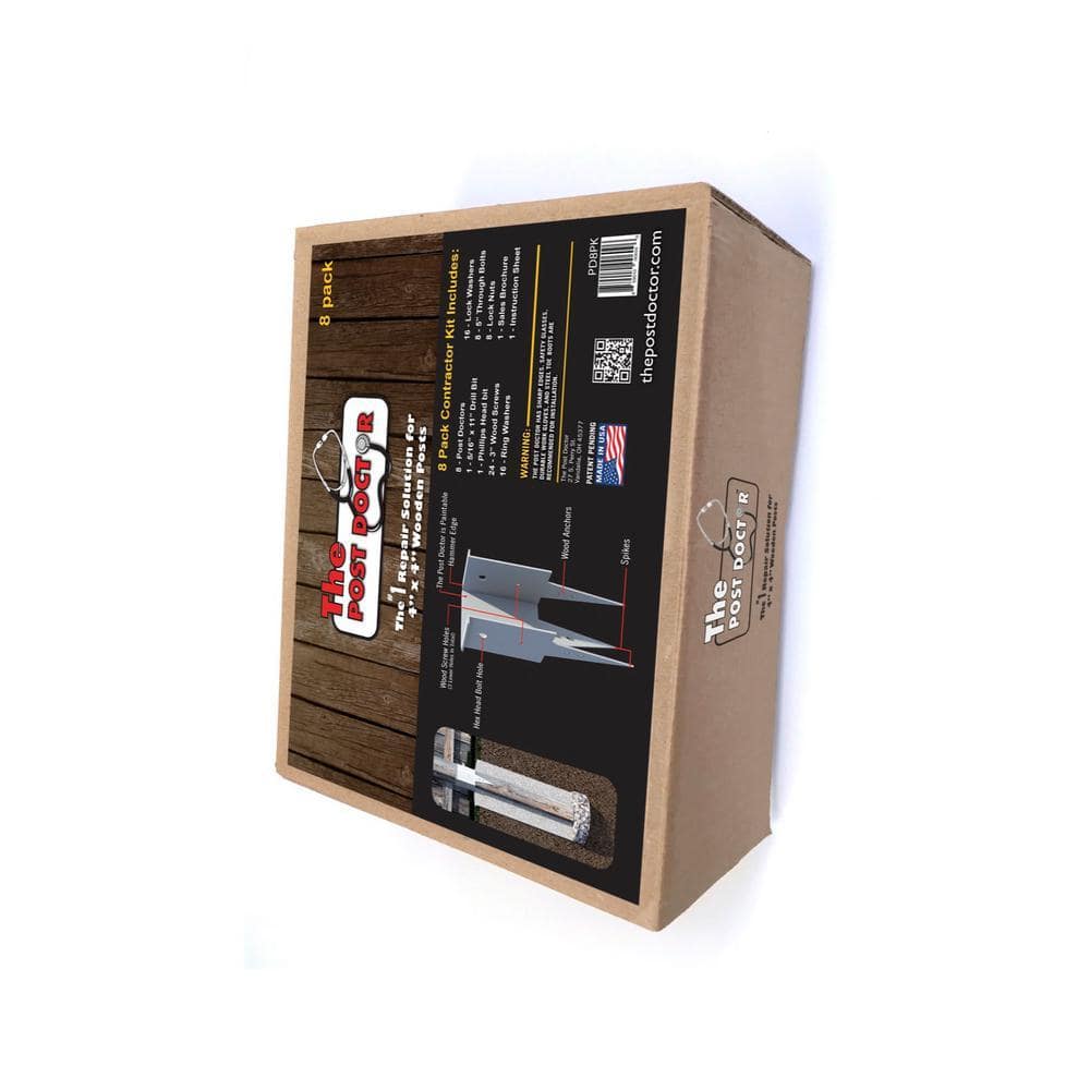 Post Doctor Fence and Mailbox Post Mending Devices (8 Unit Contractor Pack)
