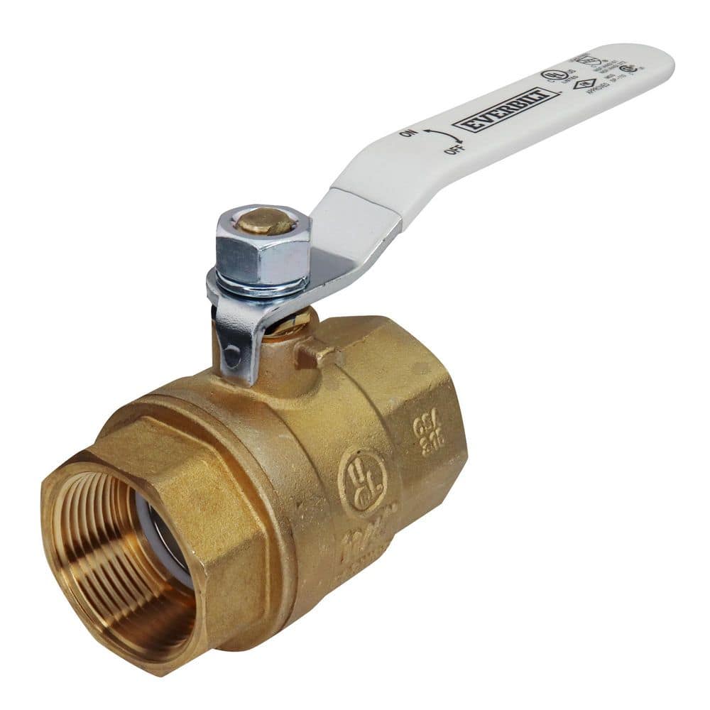 Everbilt 1-1/4 in. FNPT x 1-1/4 in. FNPT Lead Free Brass Full Port Threaded Ball Valve (1)