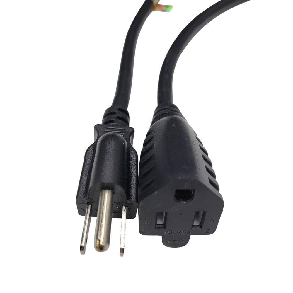 Micro Connectors, Inc 15 ft. Power Extension Cord 16 AWG/3-Conductors 13 Amp (NEMA 5-15R to NEMA 5-15P) Indoor /Black (5-Pack) (3)