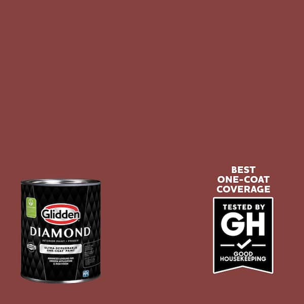 Glidden Diamond 1 qt. PPG1056-7 Brick Dust Semi-Gloss Interior Paint with Primer (2)