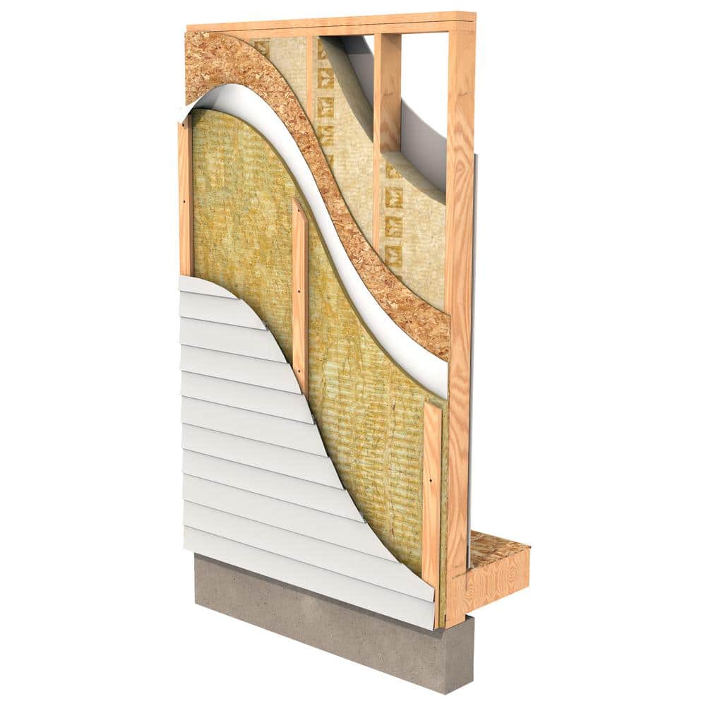 ROCKWOOL R-6.3 Comfortboard 80 1-1/2 in. x 24 in. x 48 in. Stone Wool Insulated Sheathing Board (48 sqft) (3)