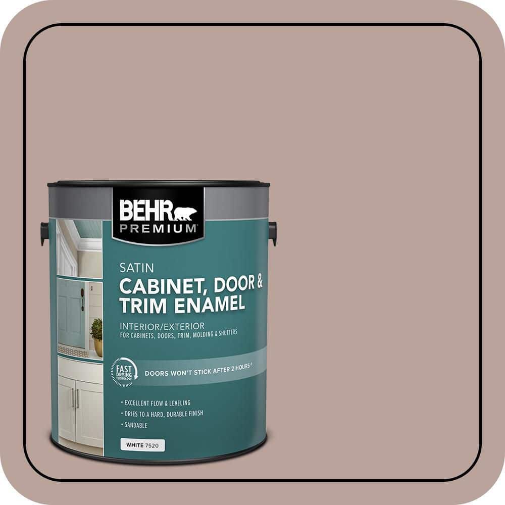 BEHR PREMIUM 1 gal. #N150-3 Cocoa Craving Satin Enamel Interior/Exterior Cabinet, Door & Trim Paint (1)