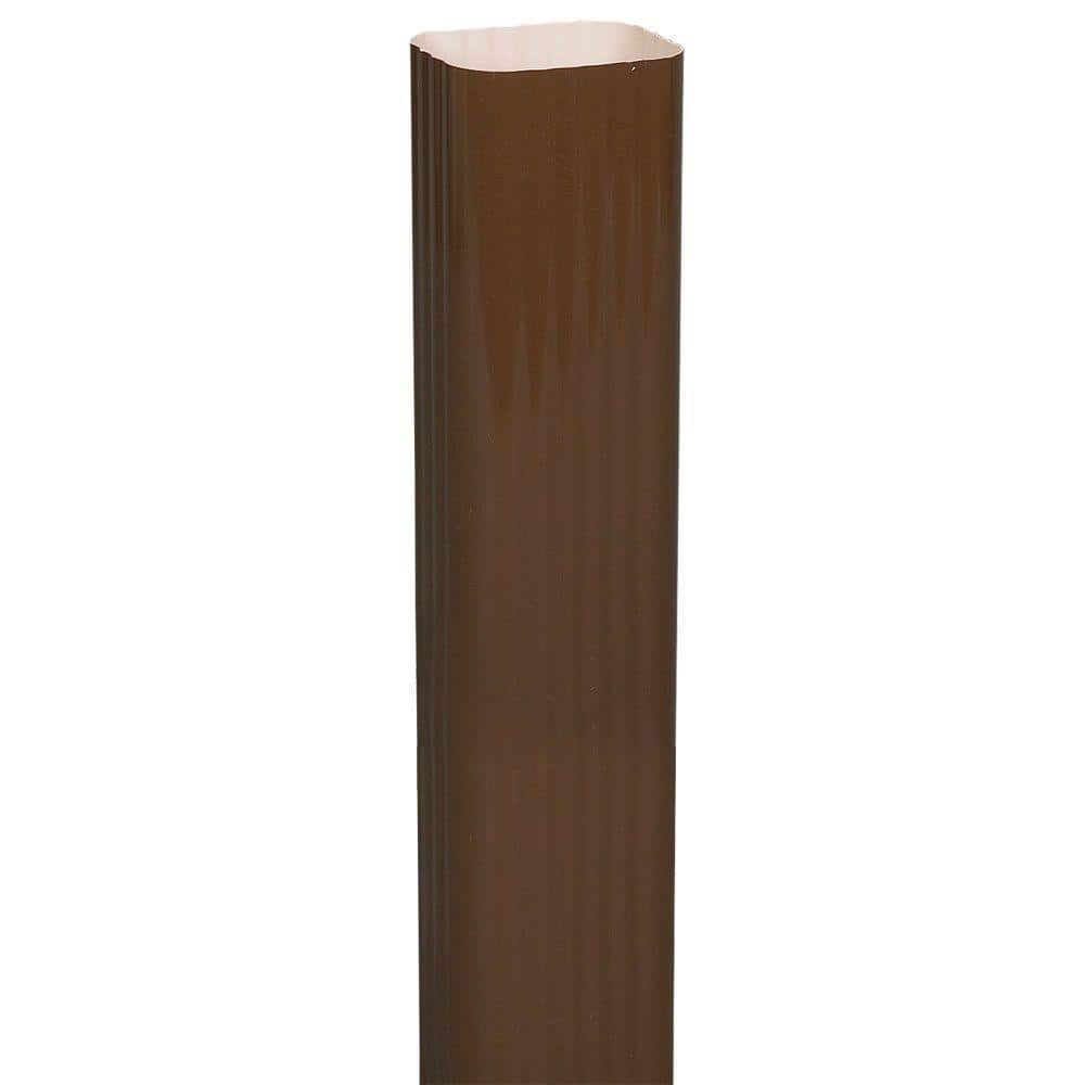 Amerimax Home Products 2 in. x 3 in. x 15 in. Brown Aluminum Downspout Extension