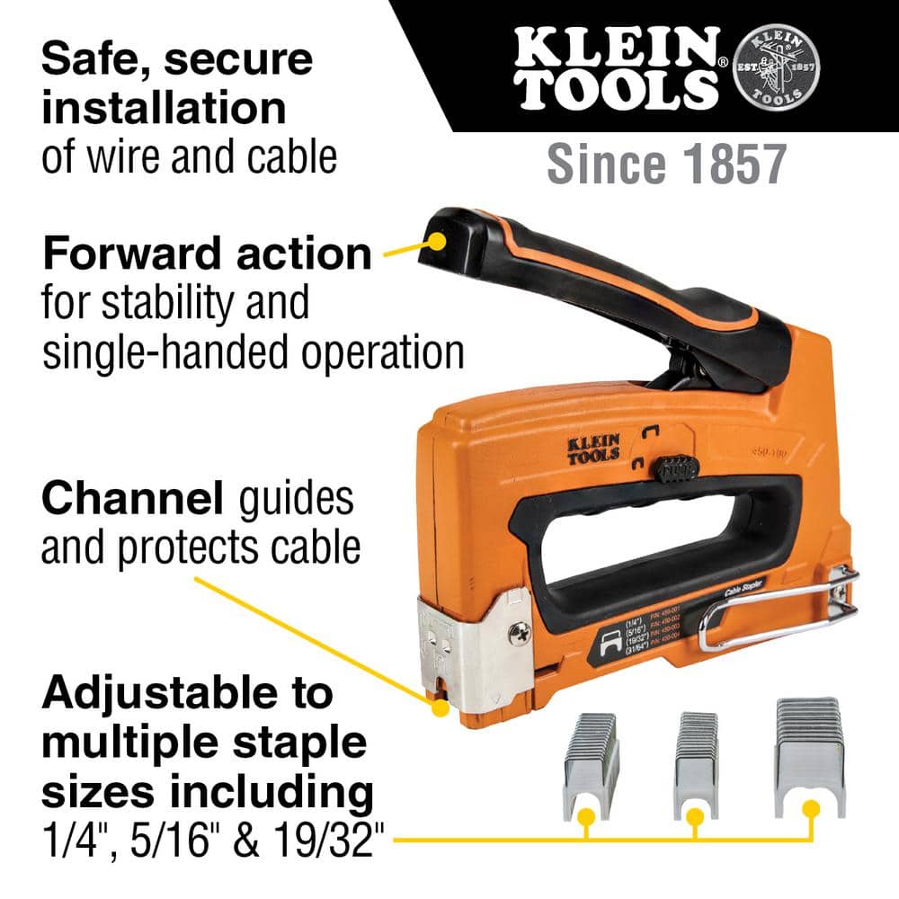 Klein Tools Staples, 11/32-Inch x 19/32-Inch Insulated (2)