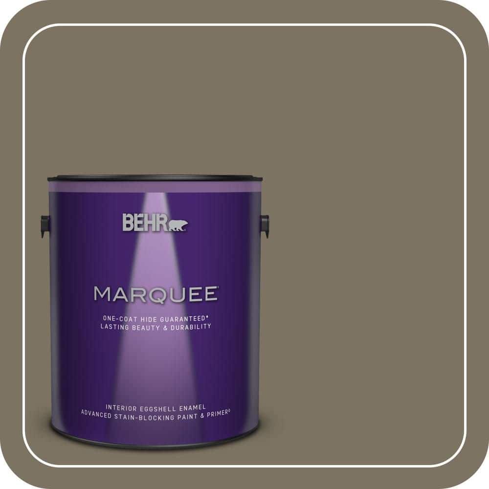 BEHR MARQUEE 1 Gal. #N320-6A Ash Brown Eggshell Enamel Interior Paint and Primer