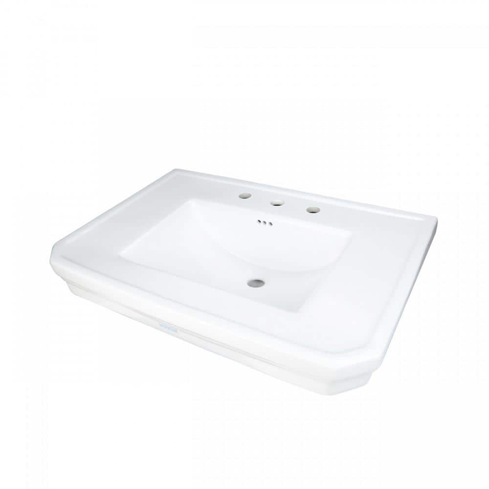 RENOVATORS SUPPLY MANUFACTURING Victorian 32 in. Large Pedestal Combo Bathroom Sink in White with Overflow (2)