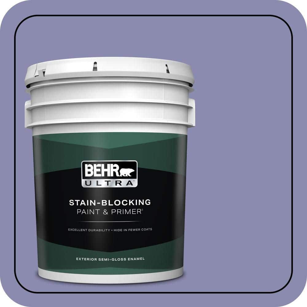 BEHR ULTRA 5 gal. #M550-5 Violet Aura Semi-Gloss Enamel Exterior Paint & Primer