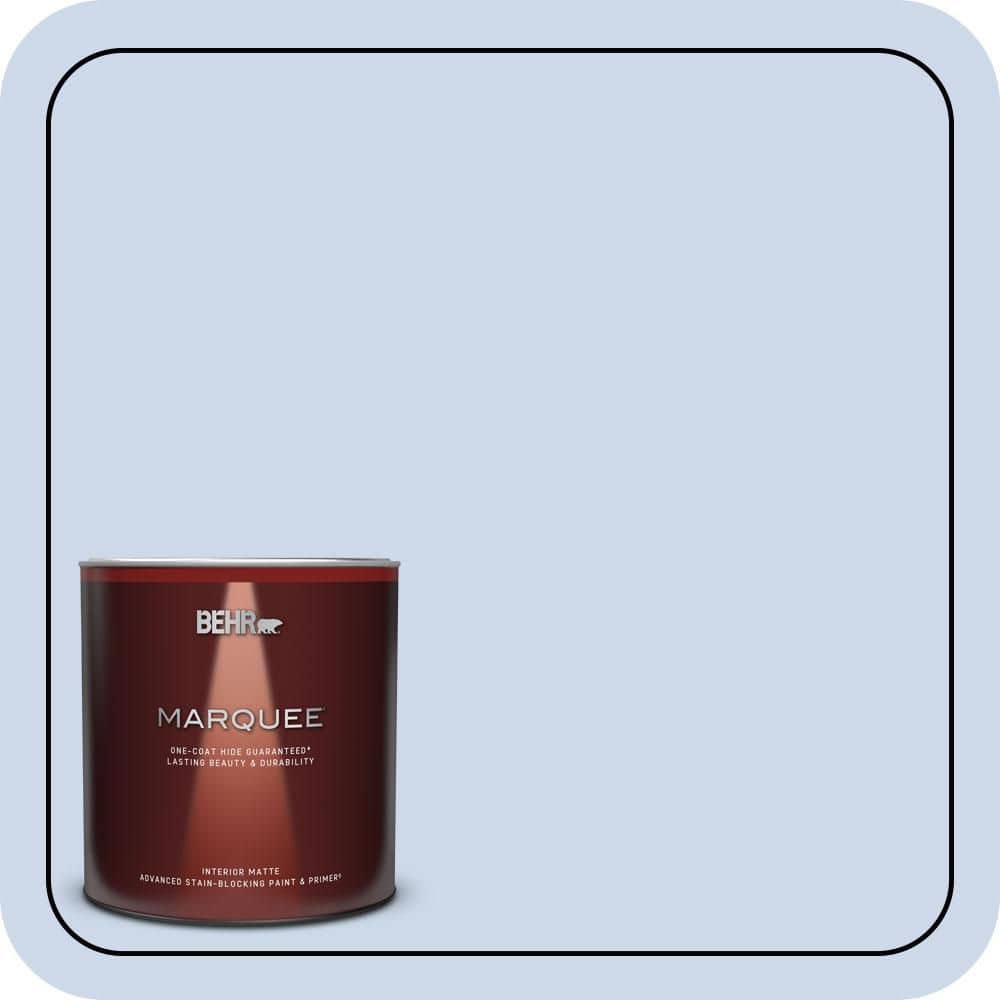 BEHR MARQUEE 1 qt. #610C-2 Calm Water Matte Interior Paint & Primer