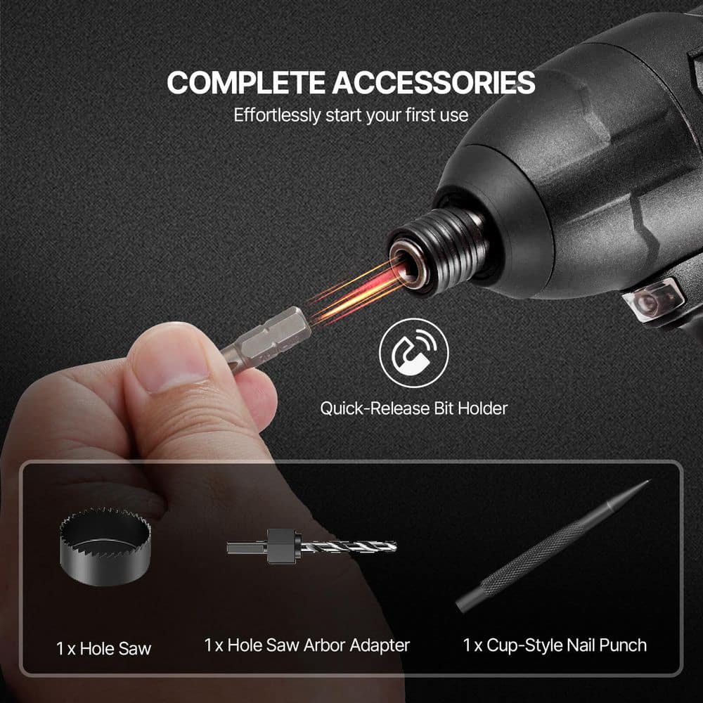 SKYSHALO Drill Bit Set, (70 Pieces)Drill and Driver Bit Set, Screwdriver Bit Set for Wood Metal Cement Drilling and Screw Driving (2)