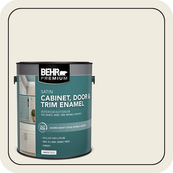 BEHR PREMIUM 1 gal. #PPU10-14 Ivory Palace Satin Enamel Interior/Exterior Cabinet, Door & Trim Paint (2)