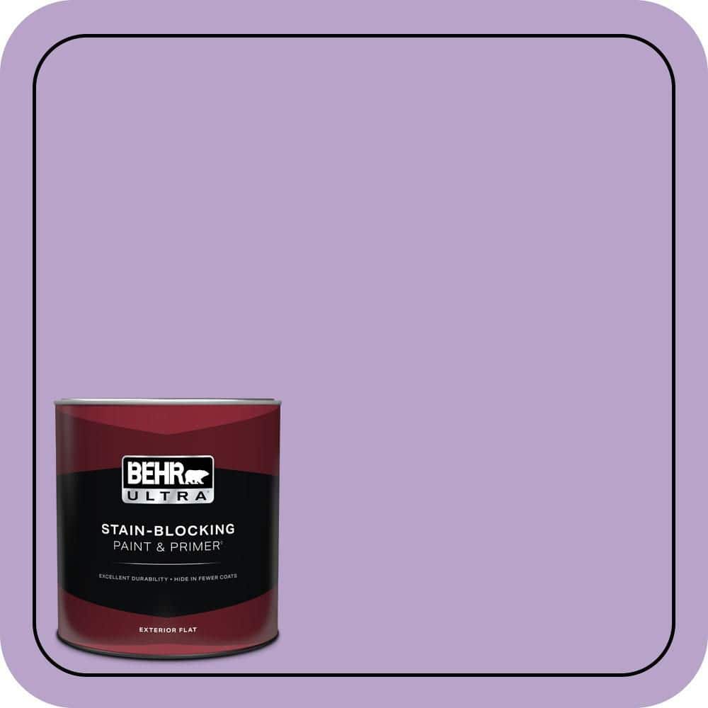 BEHR ULTRA 1 qt. #650B-4 Violet Fields Flat Exterior Paint & Primer