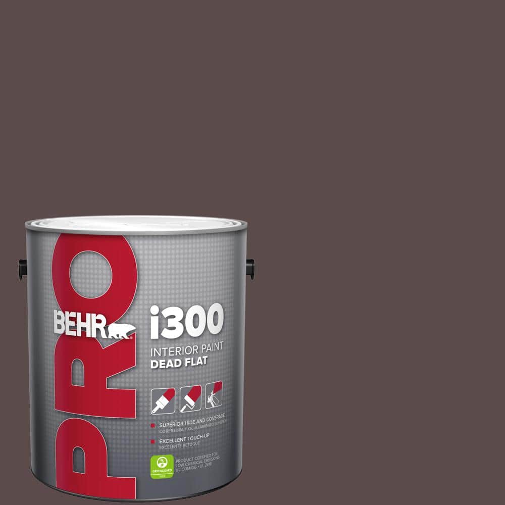 BEHR PRO 1 gal. #MQ1-43 Piano Brown Dead Flat Interior Paint