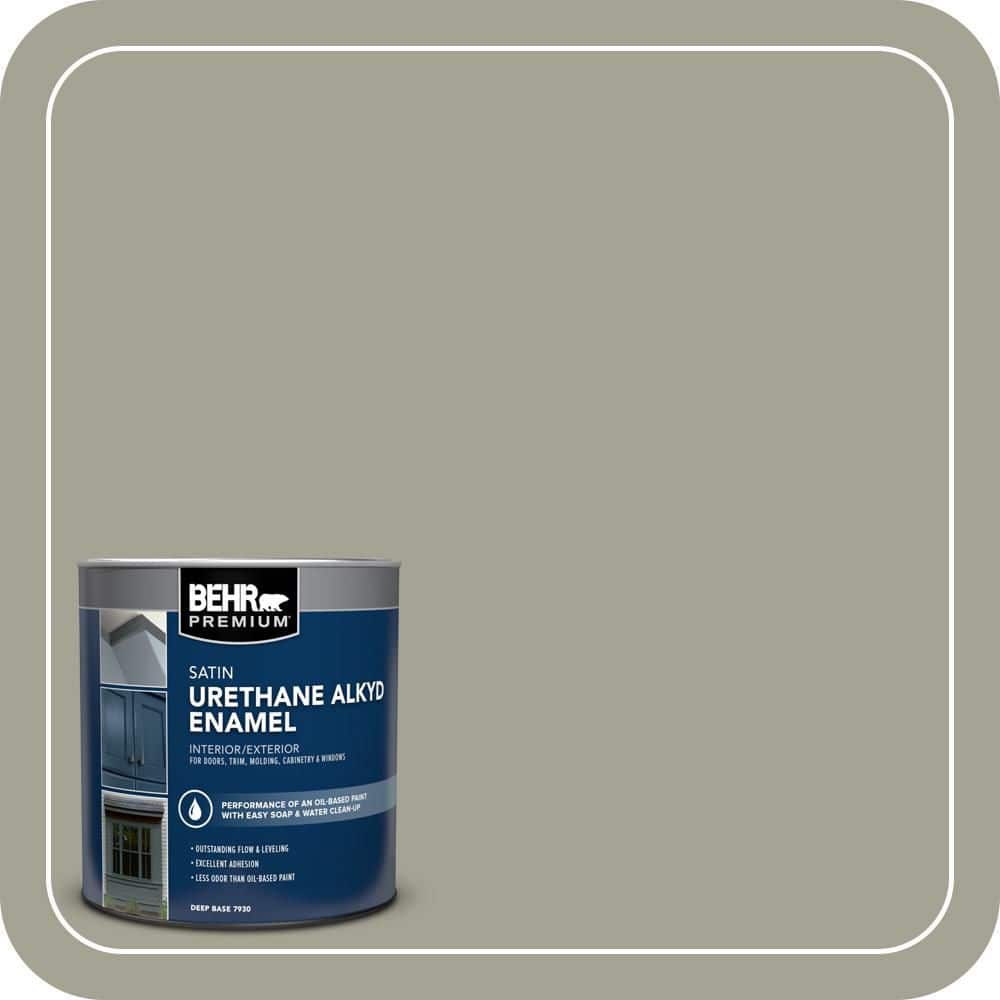 BEHR PREMIUM 1 qt. Home Decorators Collection #HDC-NT-01 Woodland Sage Satin Enamel Urethane Alkyd Interior/Exterior Paint