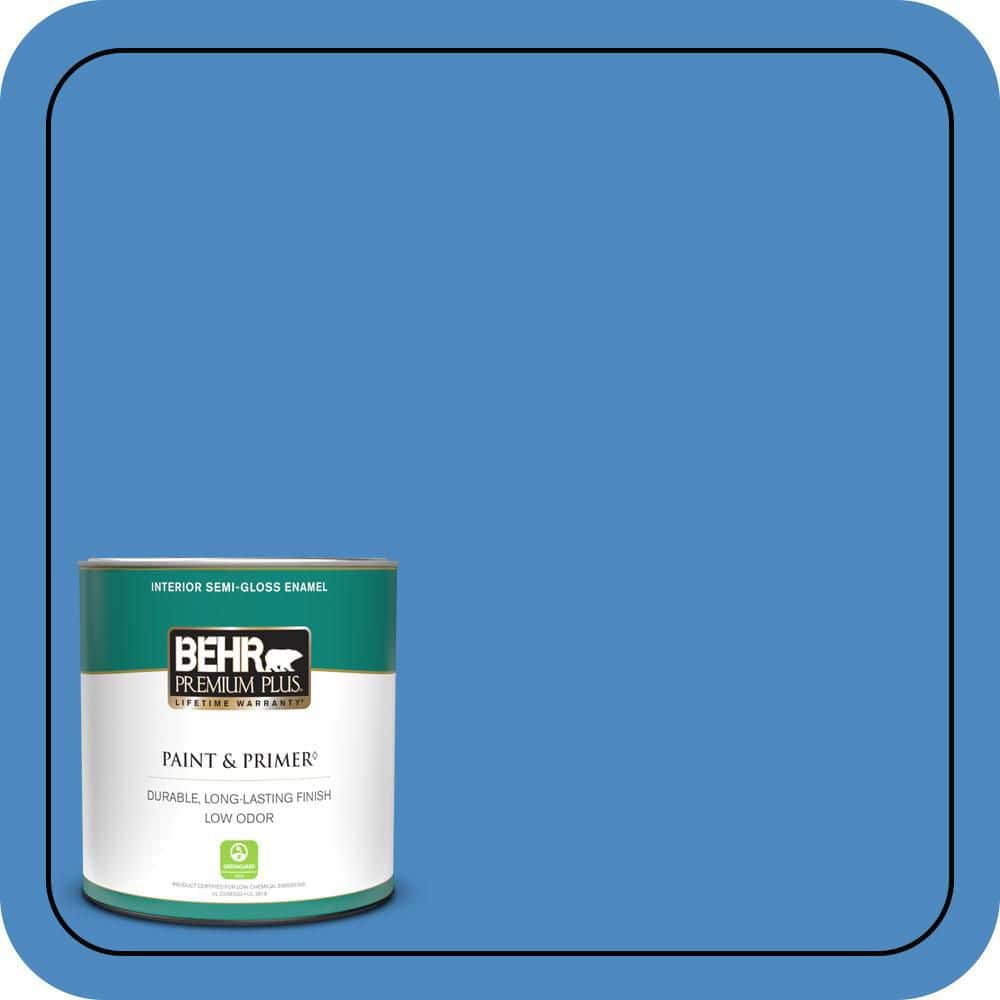 BEHR PREMIUM PLUS #P520-5 Boat House One-Coat Hide Enamel Interior Stain-Blocking Paint and Primer (1)