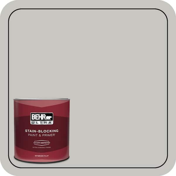 BEHR ULTRA 1 qt. #PPU24-16 Titanium Extra Durable Flat Interior Paint & Primer (2)