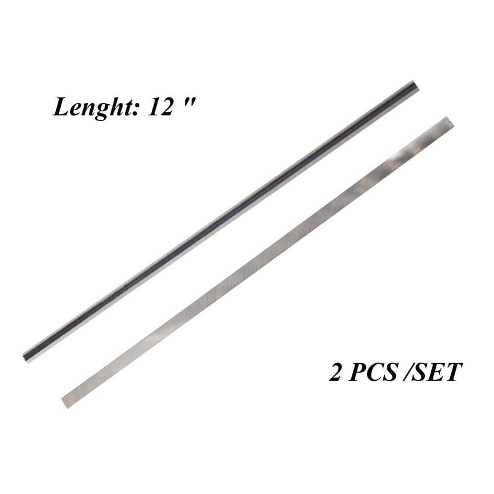 LAIFUCAM 12 in. HSS Planer Blades with Double Edge for Model 2012 2012NB Thickness Planer 2-Pack Heat Treated (3)
