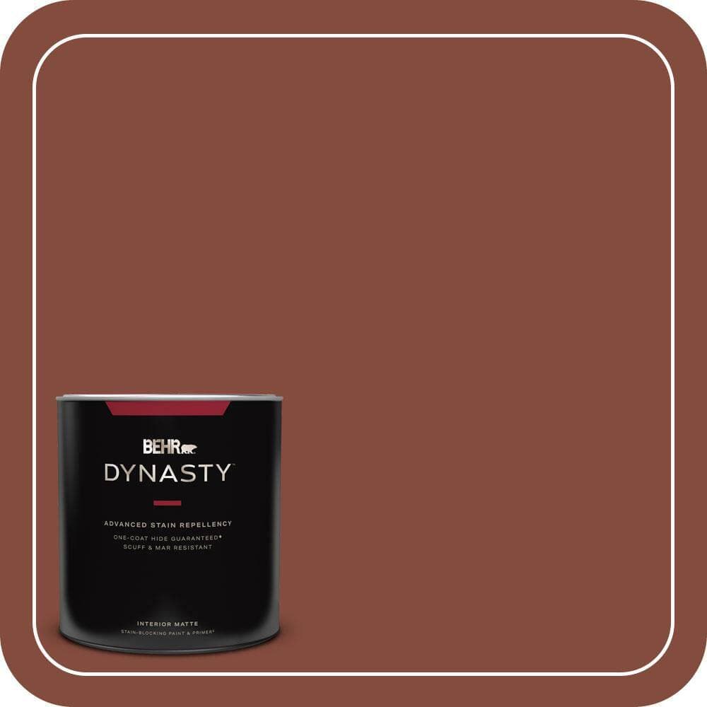 BEHR DYNASTY 1 qt. #S160-7 Red Chipotle One-Coat Hide Matte Interior Stain-Blocking Paint & Primer