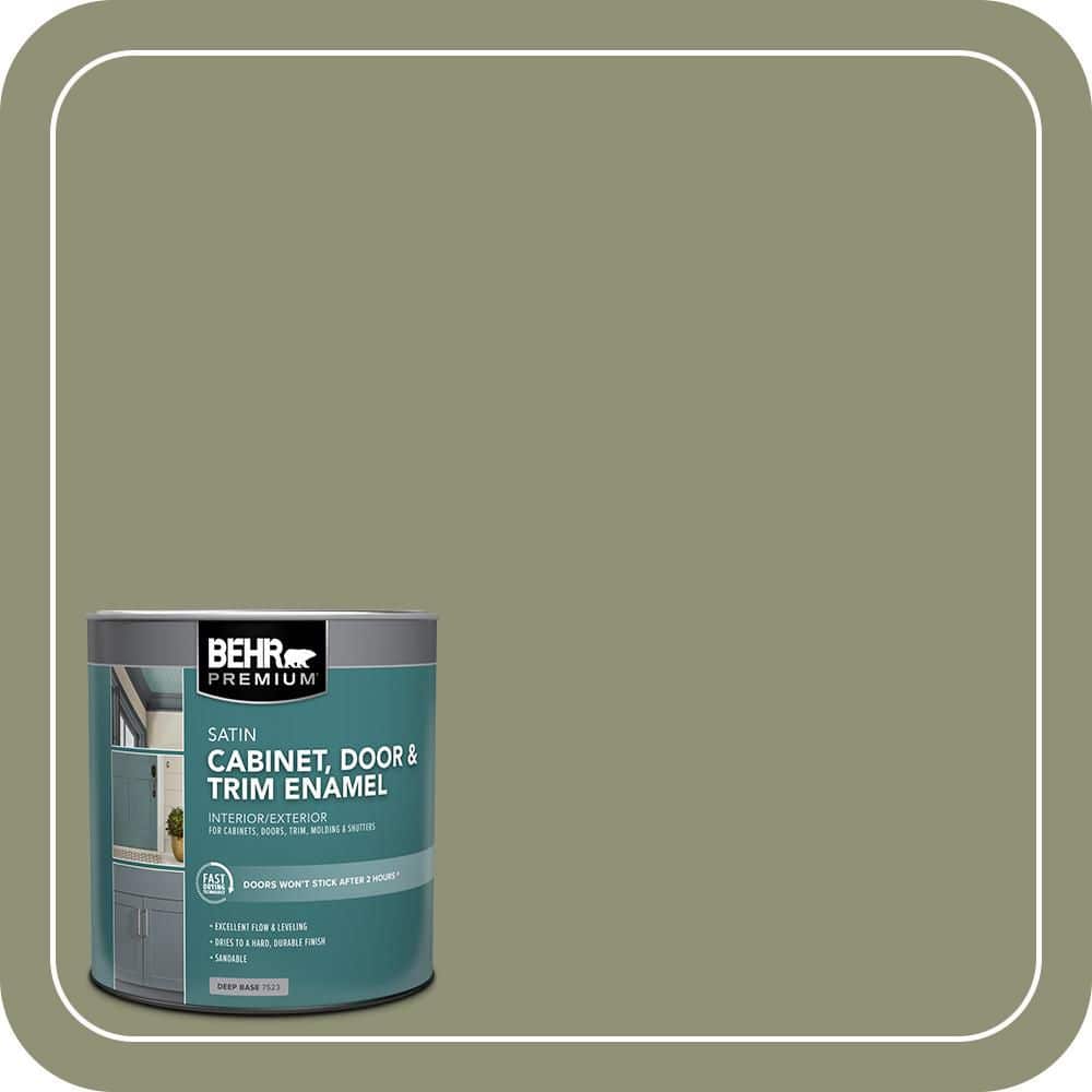 BEHR PREMIUM 1 qt. #PFC-39 Moss Covered Satin Enamel Interior/Exterior Cabinet, Door & Trim Paint
