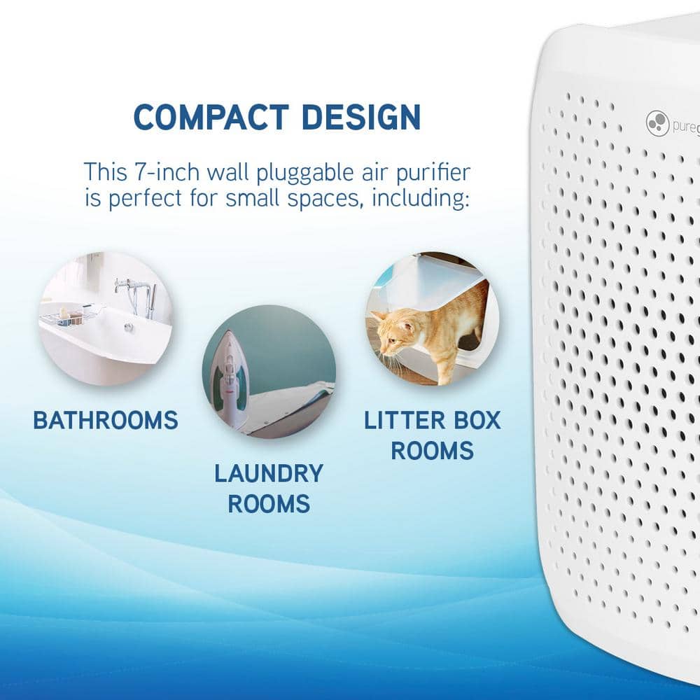 Pure Guardian Allergen Filter Pluggable Air Purifier 6.5 in. White for Home with Nightlight, Allergens, Dust, Pollen, Pet Dander (3)