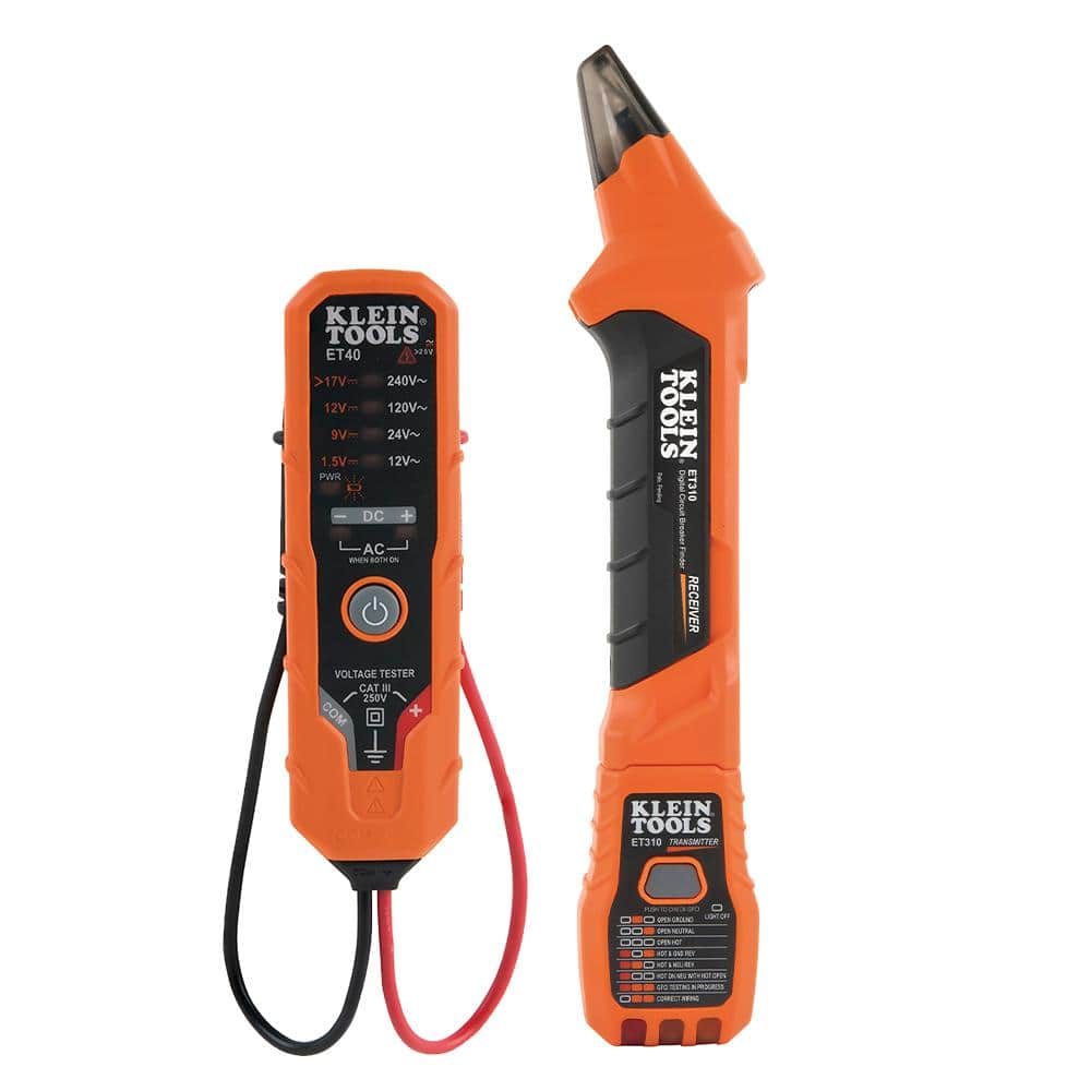 Klein Tools Digital Circuit Breaker Finder and AC/DC Voltage Tester Tool Set