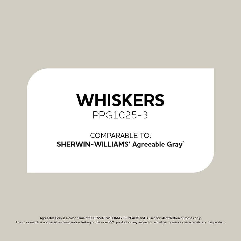 Glidden Diamond 1 qt. PPG1025-3 Whiskers Satin Interior Paint with Primer (3)