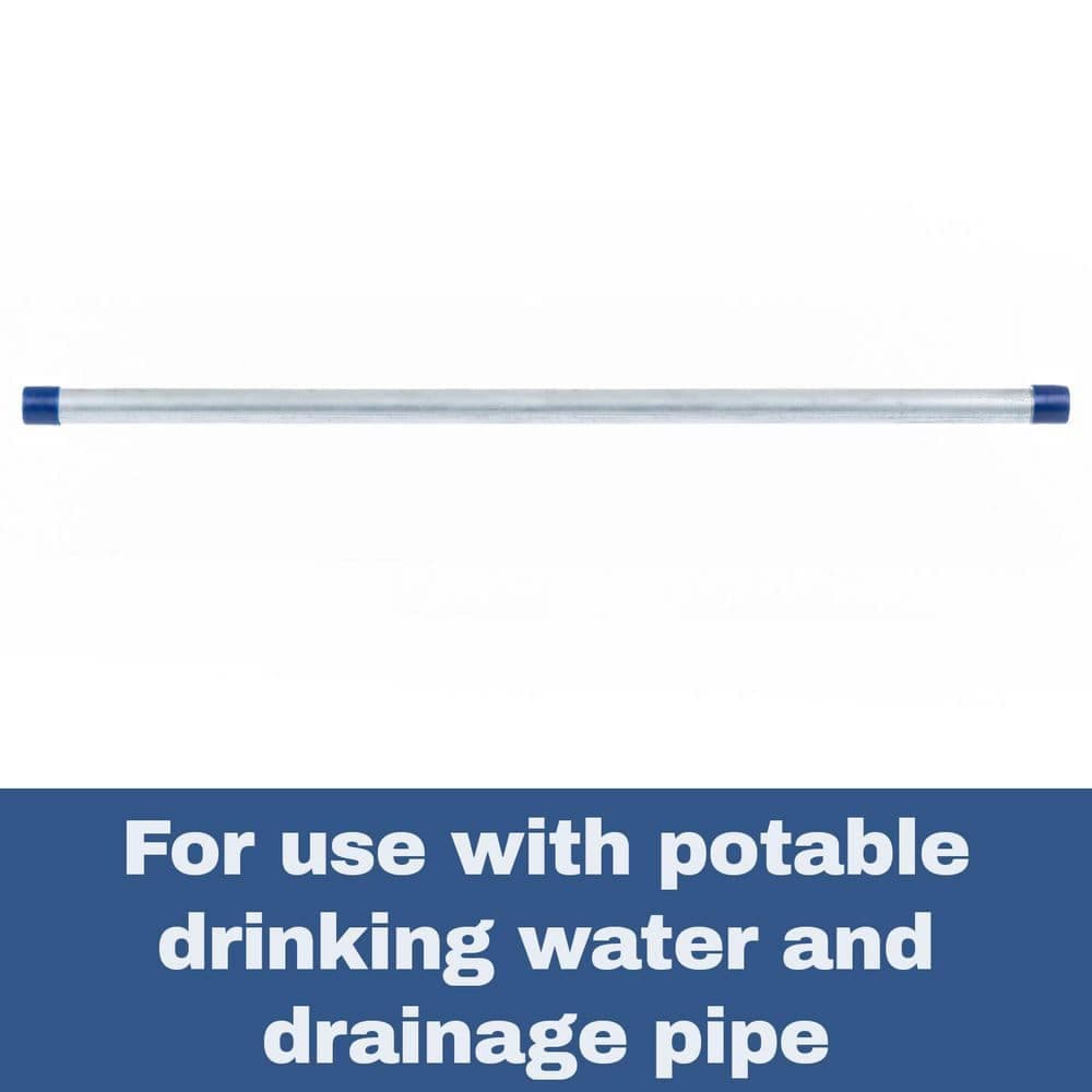 VPC 1/2 in. x 2 ft. Galvanized Steel Schedule 40 Cut Pipe (3)