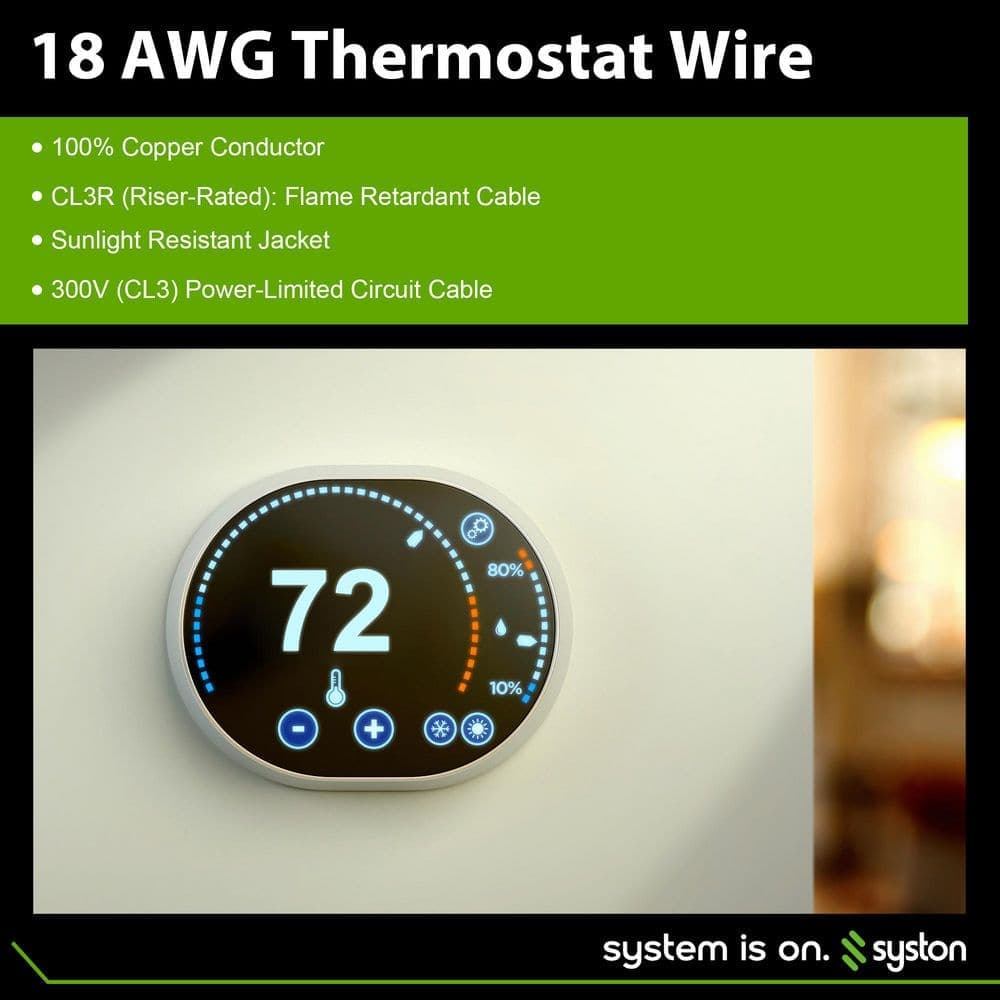 Syston Cable Technology 150 ft. 18/2 Brown Solid BC CMR/CL3R Thermostat Wire (3)