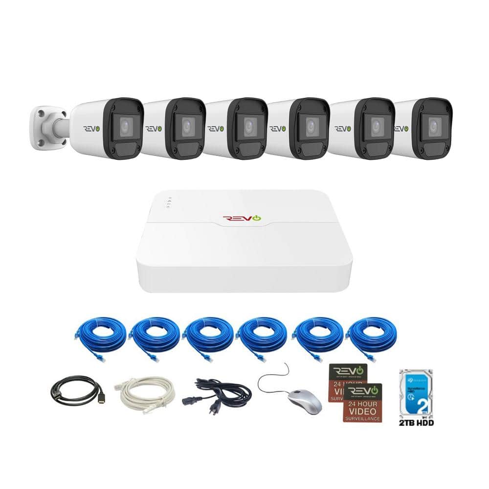 Revo Ultra HD Audio Capable 8-Channel 5MP 2TB NVR Surveillance System with 6 Indoor/Outdoor Cameras (3)