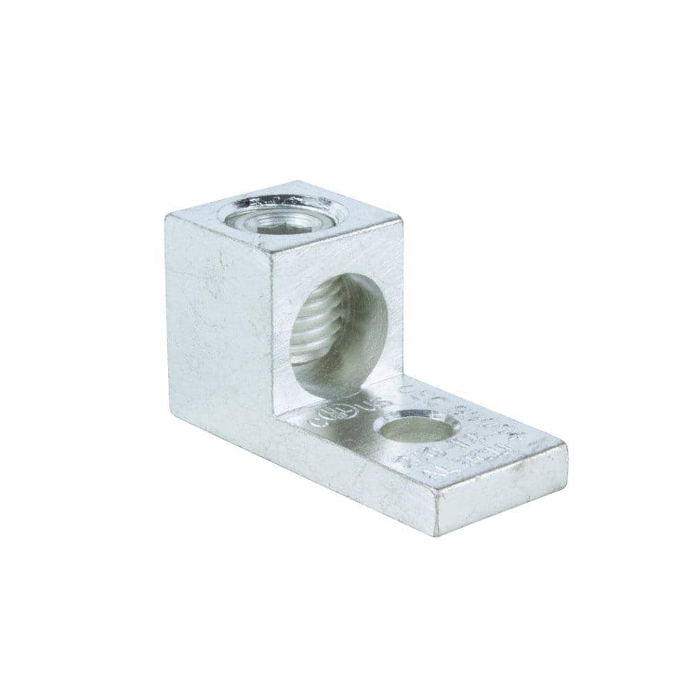 Commercial Electric 14 AWG to 2/0 AWG Dual Rated Mechanical Lug with 1 Conductor and 1 Hole Mount (2-Pack) (3)
