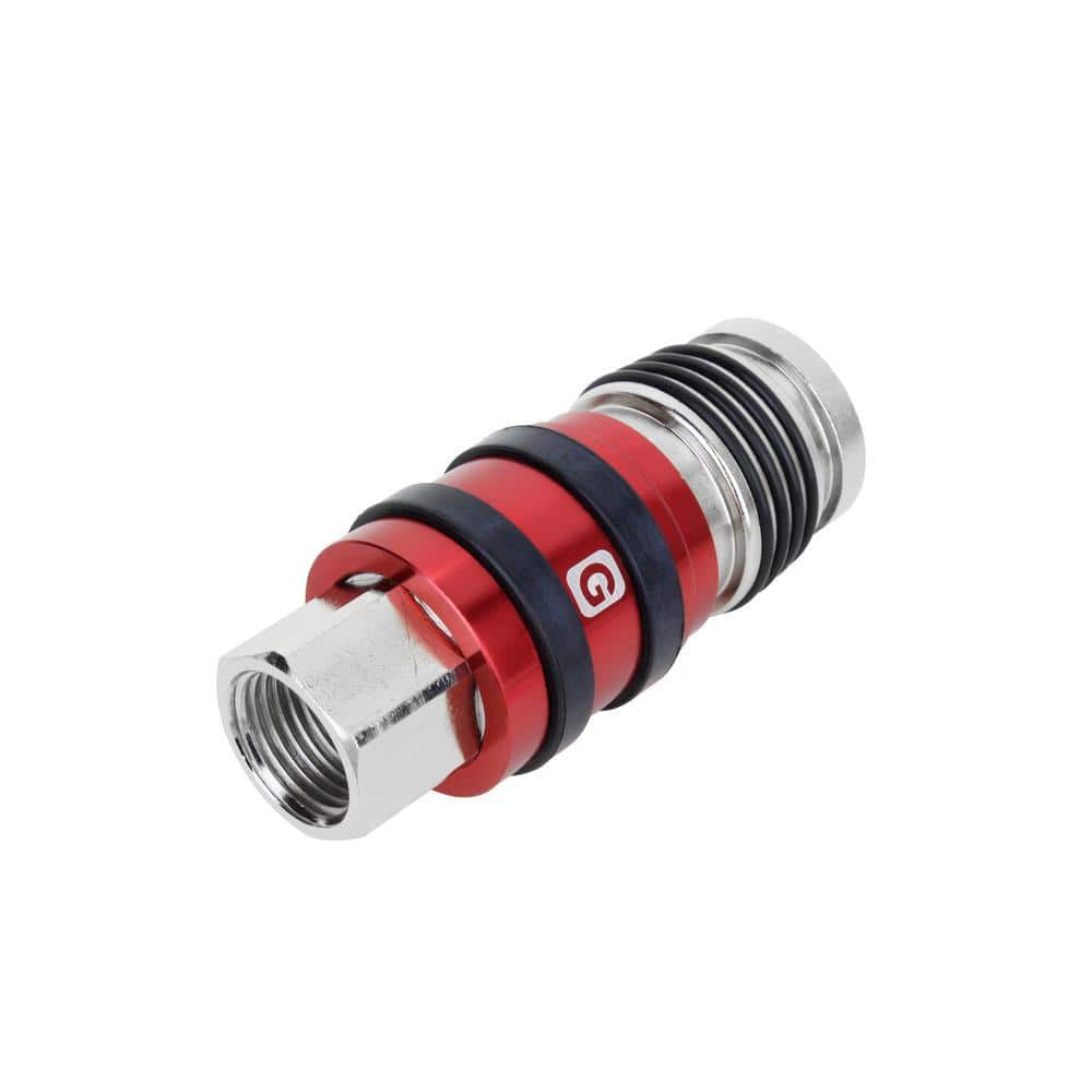 Milton 2-In-ONE 1/2 in. FNPT Universal Safety Exhaust Coupler (Box of 5) (3)