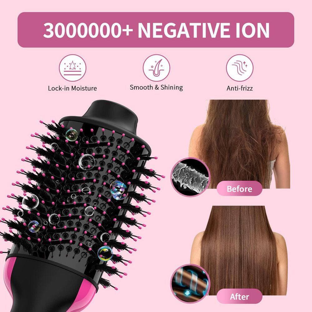 Wudkey 1-Piece Bathroom Accessory Set in Black, 4 in 1 Hair Dryer and Styler Volumizer with Negative Ion Anti-frizz Barrel (3)