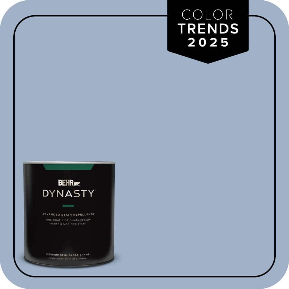 BEHR DYNASTY 1 qt. #S530-3 Aerial View One-Coat Hide Semi-Gloss Enamel Interior Stain-Blocking Paint & Primer
