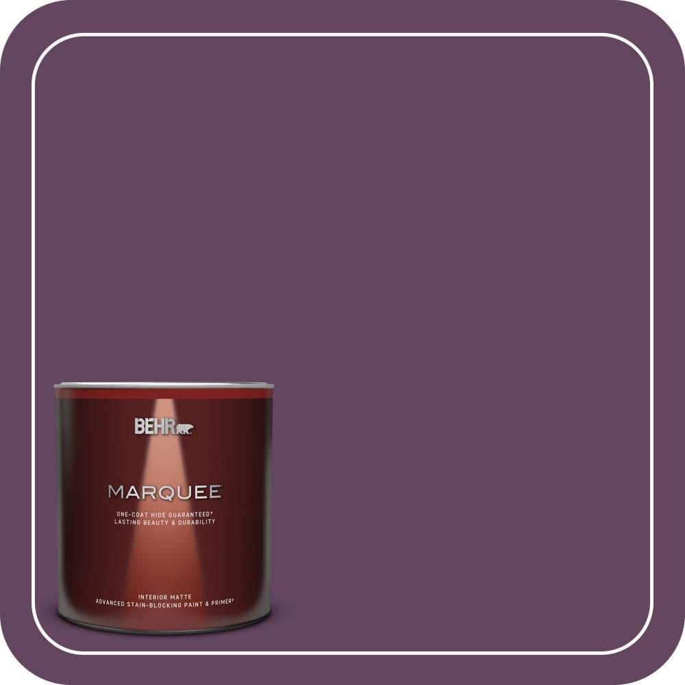 BEHR MARQUEE 1 Qt. #MQ5-35 Plum Rich One-Coat Hide Matte Interior Paint & Primer