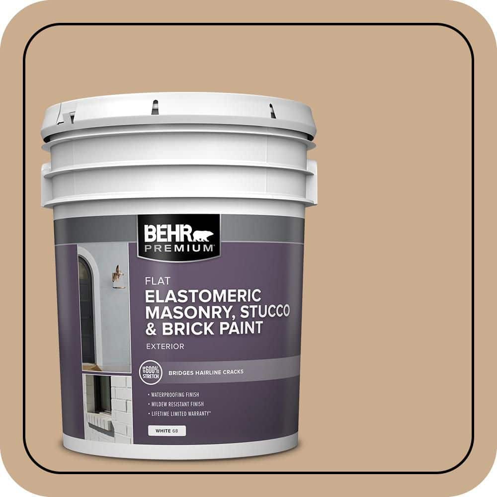 BEHR PREMIUM 5 gal. #PFC-23 Tan Elastomeric Masonry, Stucco and Brick Exterior Paint (1)