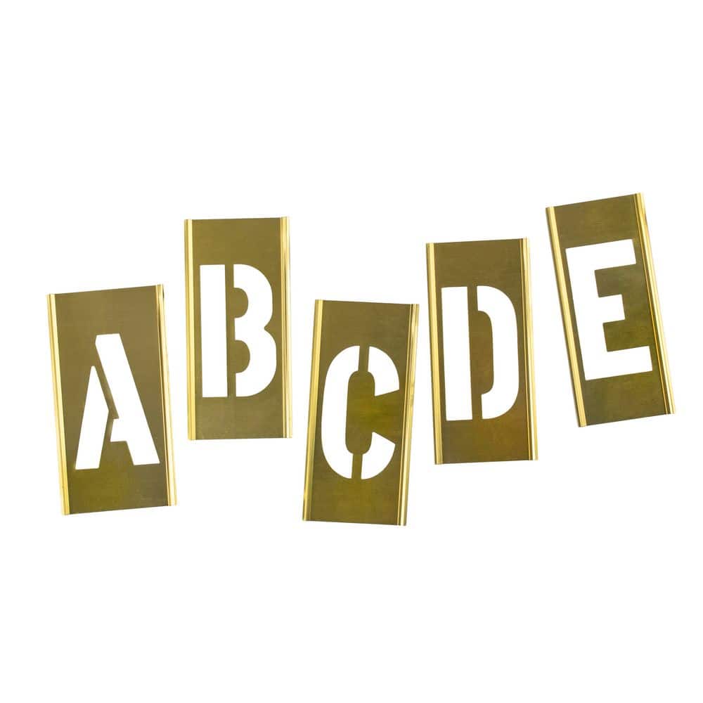C.H. Hanson Stencil Set-Letter 2 in. Brass 33 Pieces (2)