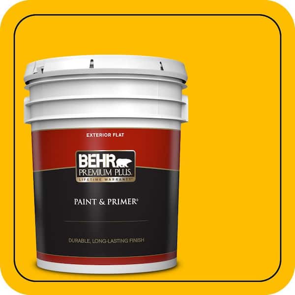 BEHR PREMIUM PLUS #340B-7 Empire Yellow Flat Low Odor & Primer (2)