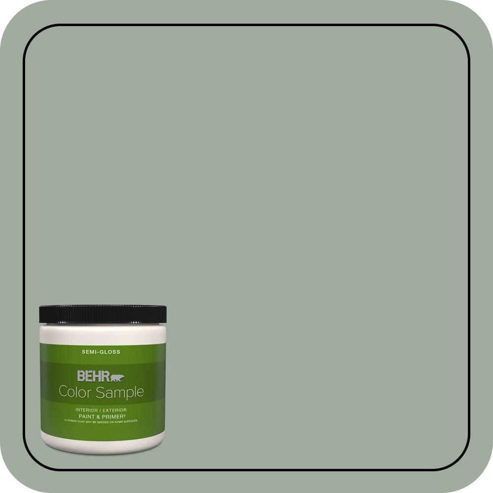 BEHR PREMIUM PLUS #PPU11-15 Green Balsam Enamel Exterior Stain-Blocking Paint & Primer (1)