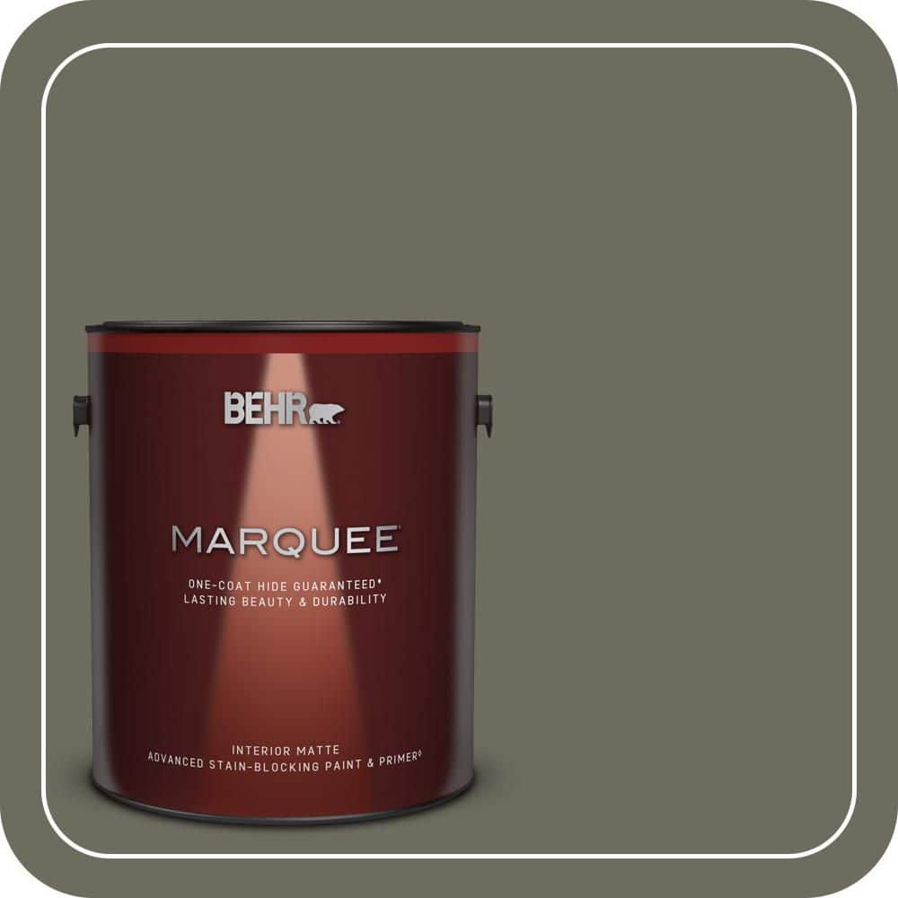 BEHR MARQUEE 1 gal. #N370-6 Gladiator Gray One-Coat Hide Matte Interior Paint & Primer
