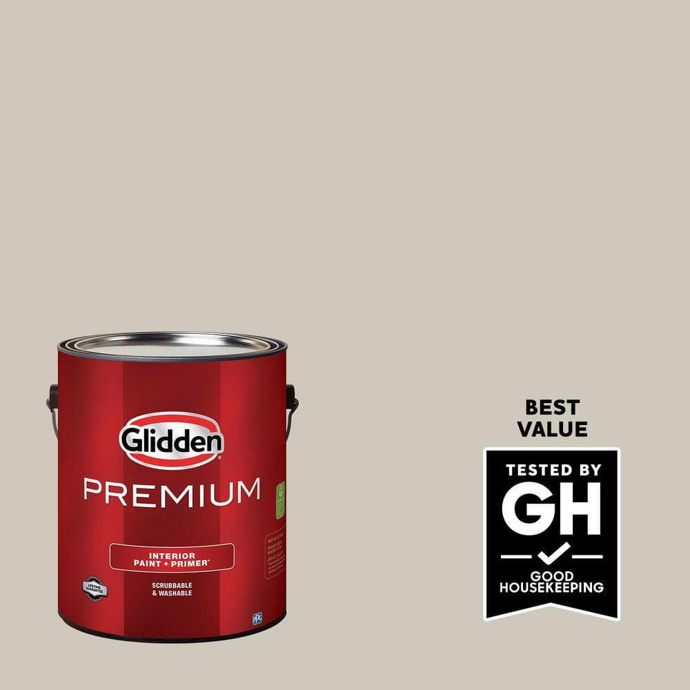 Glidden Premium 1 gal. PPG1008-2 Storm's Coming Flat Interior Latex Paint