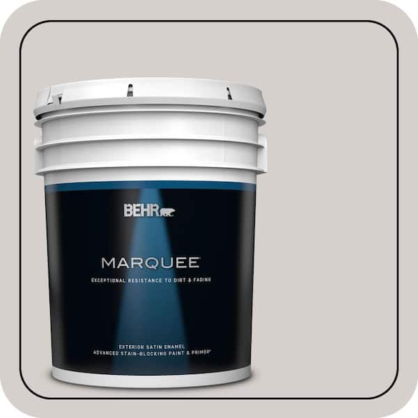 BEHR MARQUEE 5 Gal. #N140-1A Soft Lilac Satin Enamel Exterior Paint and Primer (2)