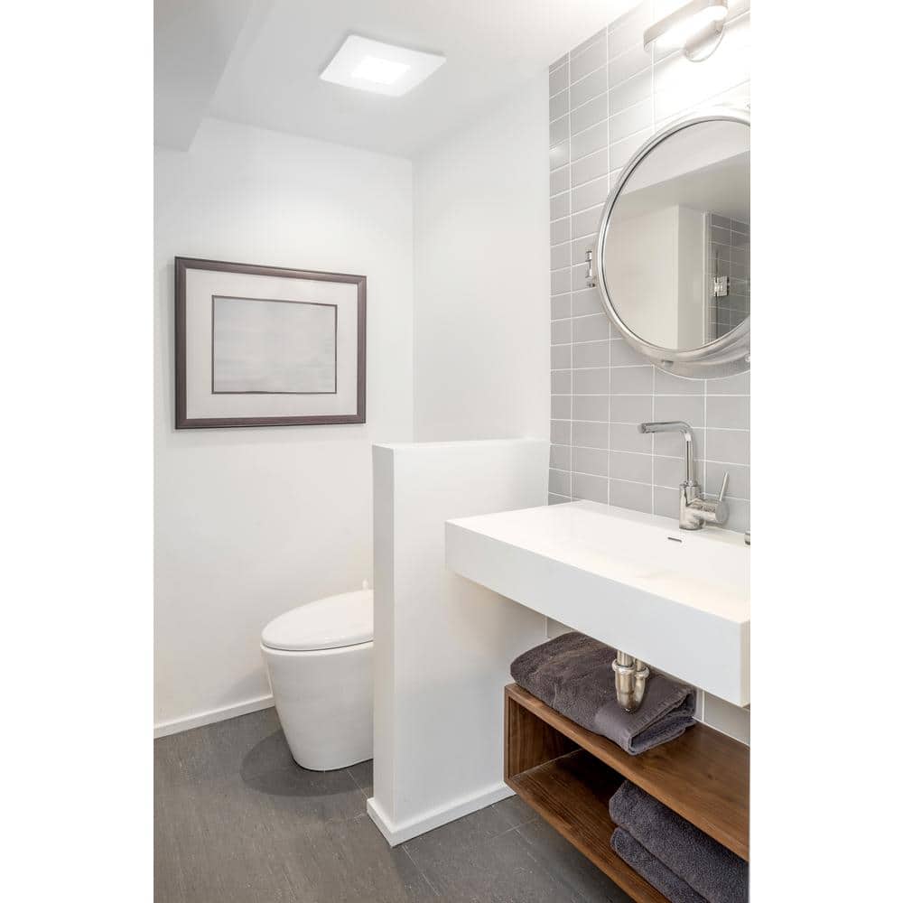 ReVent 50 CFM Ceiling/Wall Mount Easy Roomside Installation Bathroom/Bath Exhaust Fan with 5 Level LED Lighting, ENERGY STAR (3)