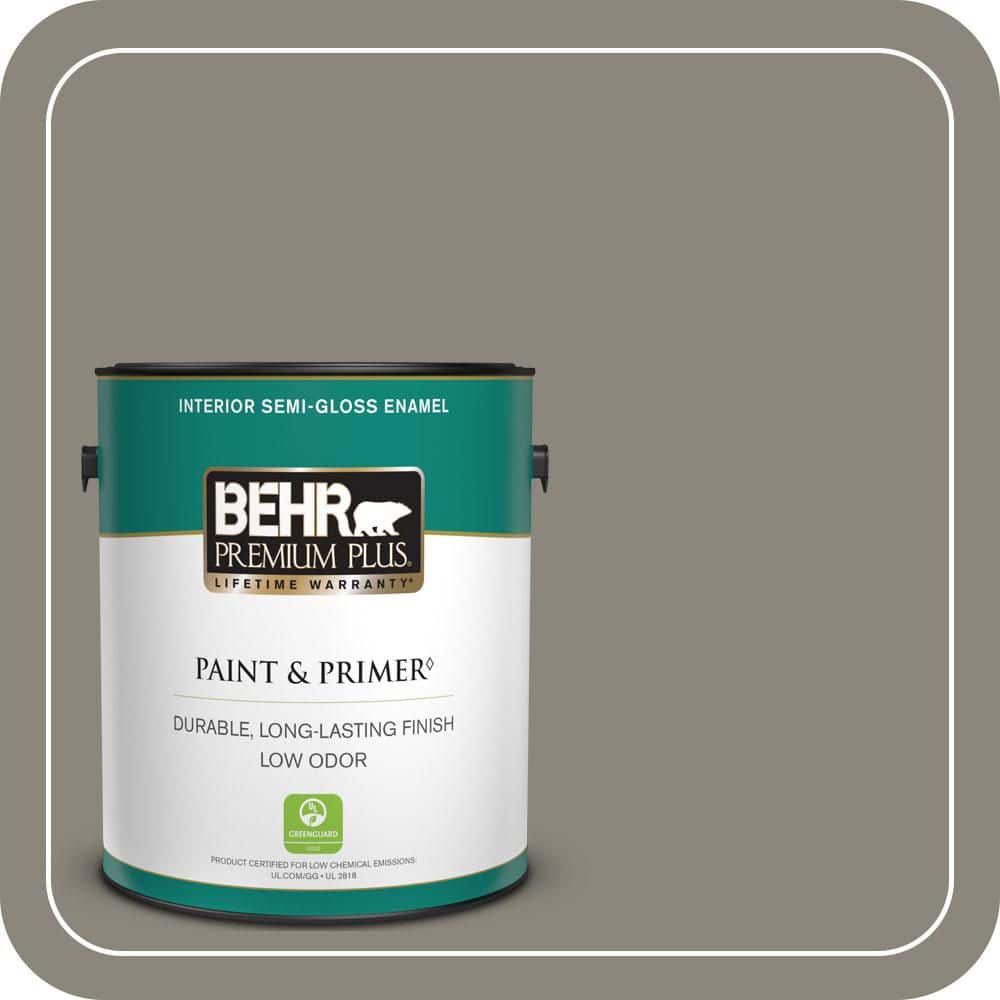 BEHR PREMIUM PLUS 1 gal. #T12-11 Compass Semi-Gloss Enamel Low Odor Interior Paint & Primer