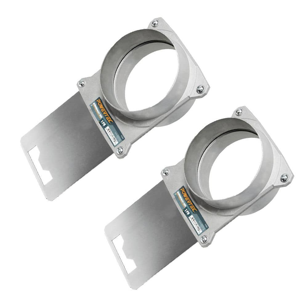 ‎POWERTEC 6 in. Aluminum Blast Gate with Anti Clog and Air Leak Seal for Dust Collector and Dust Collection Fittings (2-Pack) (1)