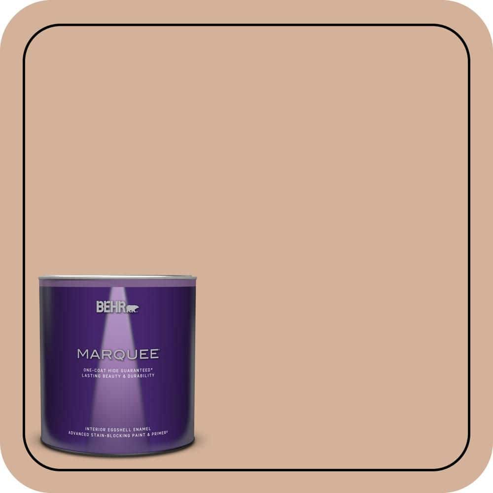 BEHR MARQUEE 1 qt. #S210-3 Sweet Tea Eggshell Enamel Interior Paint & Primer