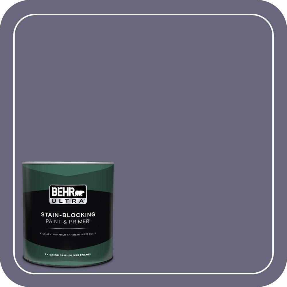 BEHR ULTRA 1 qt. #630F-6 Violet Evening Semi-Gloss Enamel Exterior Paint & Primer