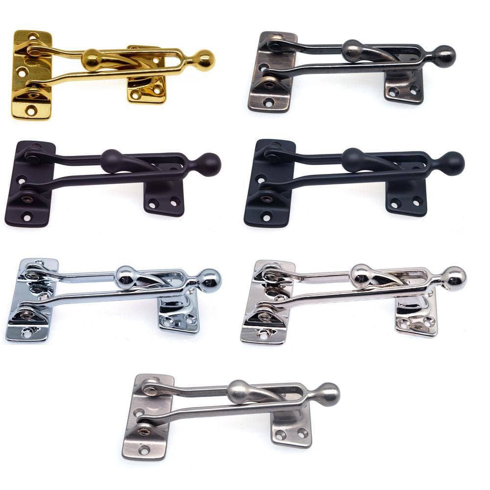 idh by St. Simons Solid Brass Swing Arm Security Guard with Ball End in Polished Brass No Lacquer (2)