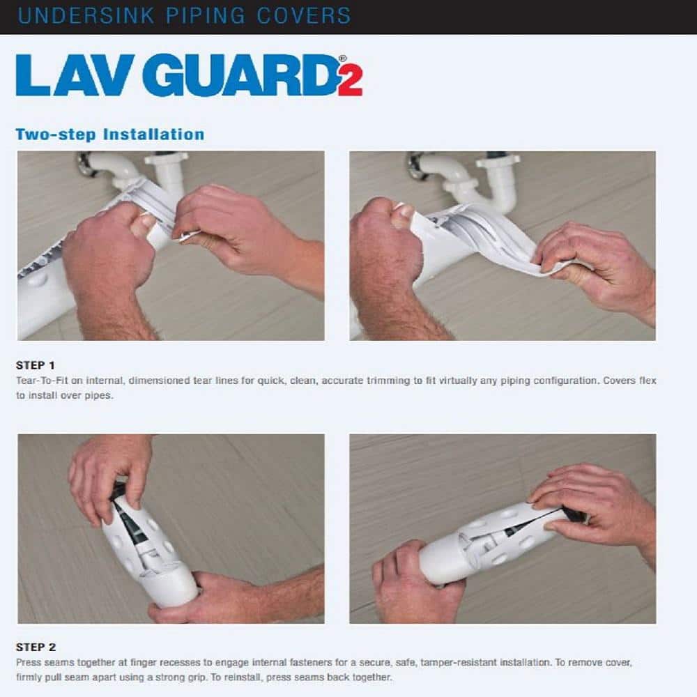 TRUEBRO LAV GUARD 2 Fast Fit Under Sink Piping Covers (4)