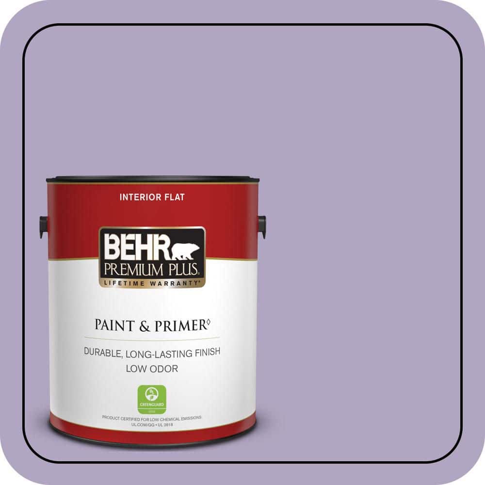 BEHR PREMIUM PLUS 1 gal. #650D-4 Winter Amethyst Flat Low Odor Interior Paint & Primer